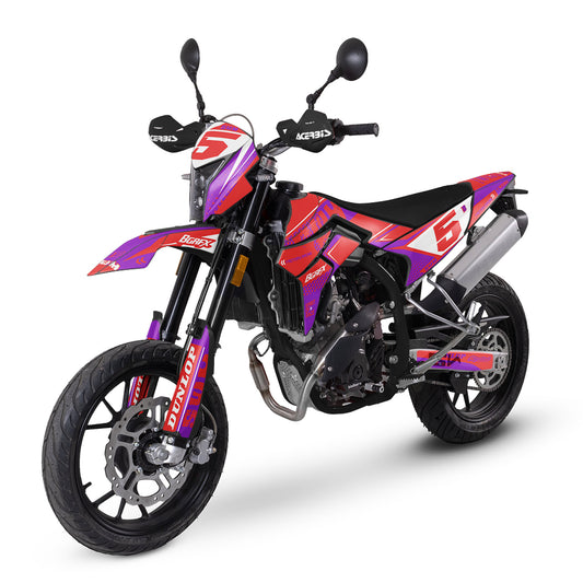 SWM SM125 R - SM500 R FULL GRAPHICS KIT ''FACTORED PURPLE'' DESIGN