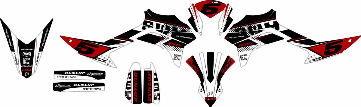 SWM SM125 R - SM500 R FULL GRAPHICS KIT ''FACTORED WHITE'' DESIGN