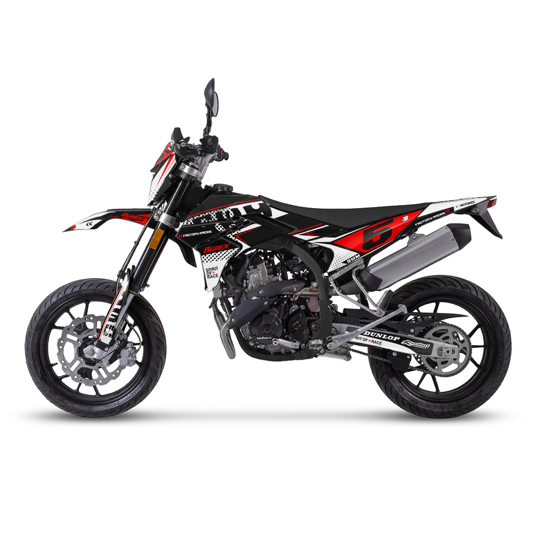 SWM SM125 R - SM500 R FULL GRAPHICS KIT ''FACTORED WHITE'' DESIGN