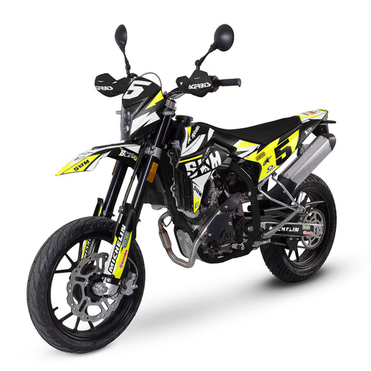 SWM SM125 R - SM500 R FULL GRAPHICS KIT ''RACED FLUO YELLOW'' DESIGN