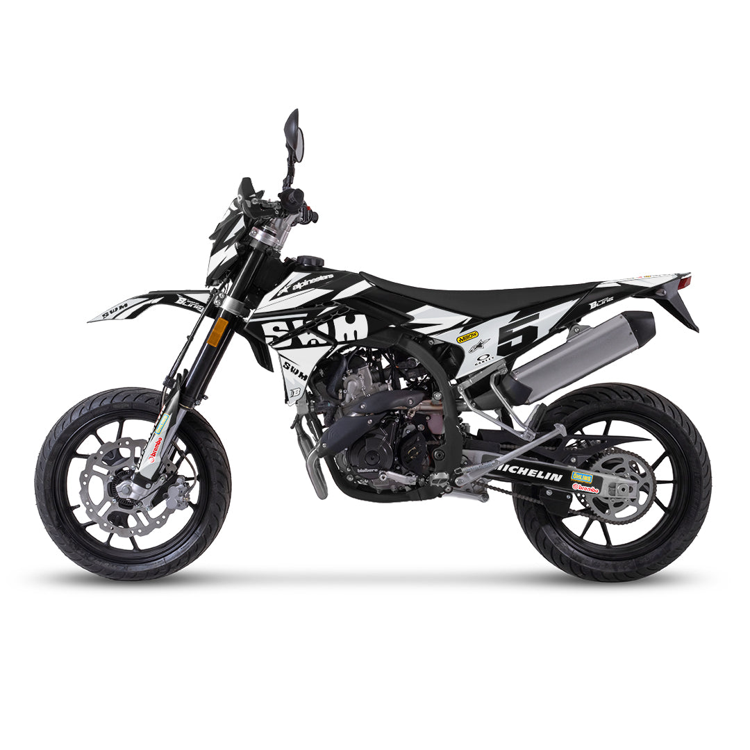 SWM SM125 R - SM500 R FULL GRAPHICS KIT ''RACED GREY'' DESIGN