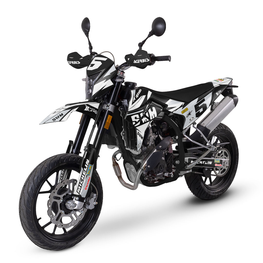 SWM SM125 R - SM500 R FULL GRAPHICS KIT ''RACED GREY'' DESIGN