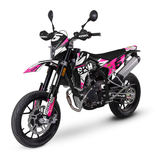 SWM SM125 R - SM500 R FULL GRAPHICS KIT ''RACED PINK'' DESIGN