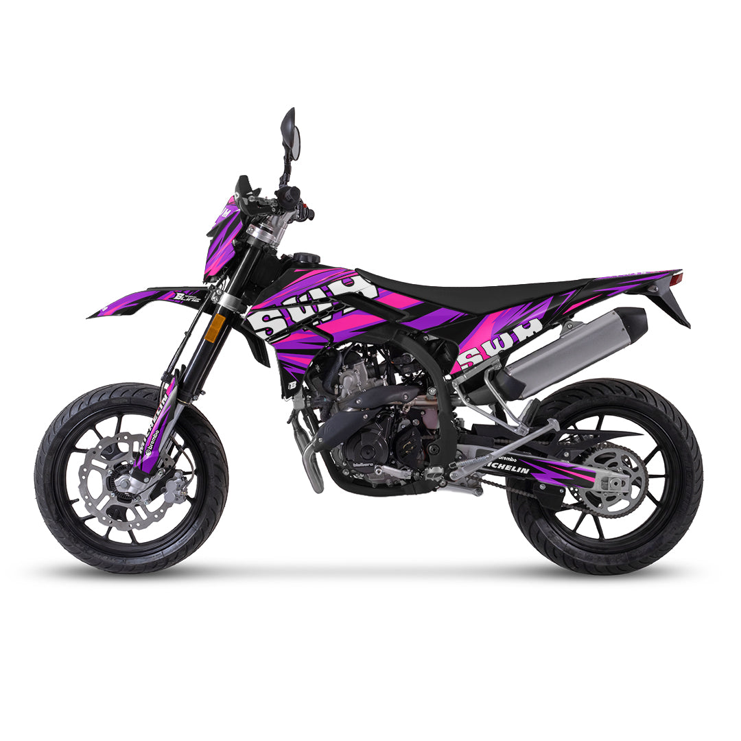 SWM SM125 R - SM500 R FULL GRAPHICS KIT ''SHRED PURPLE'' DESIGN