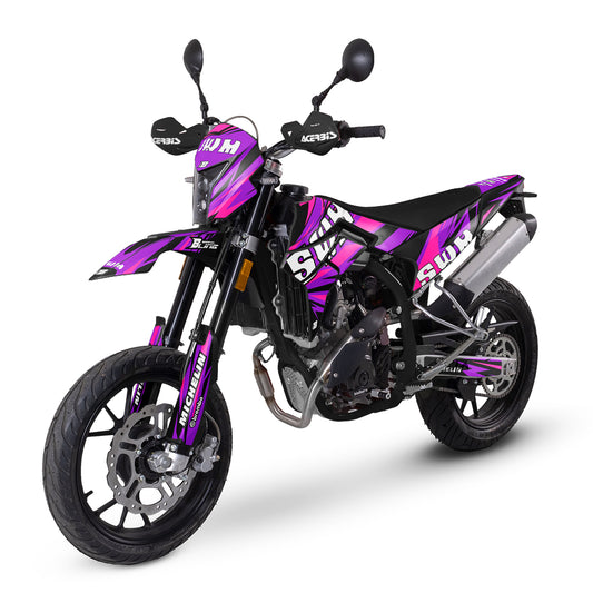 SWM SM125 R - SM500 R FULL GRAPHICS KIT ''SHRED PURPLE'' DESIGN