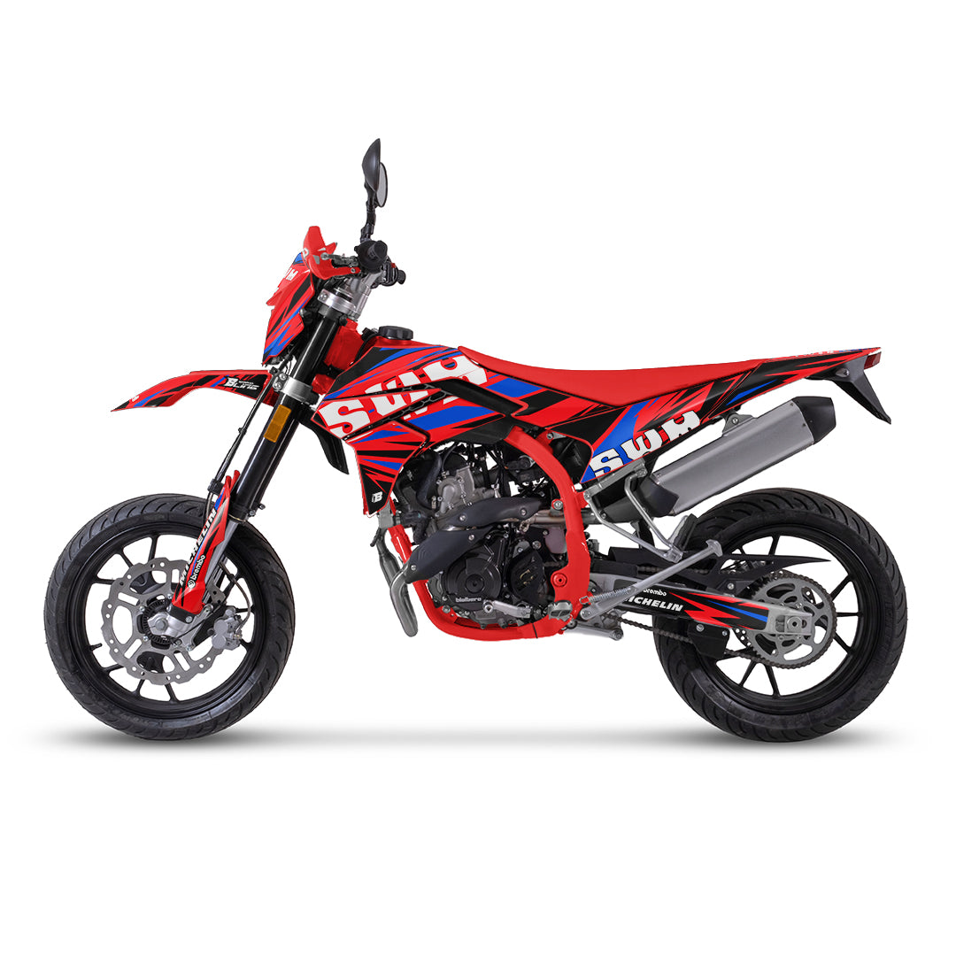 SWM SM125 R - SM500 R FULL GRAPHICS KIT ''SHRED RED'' DESIGN