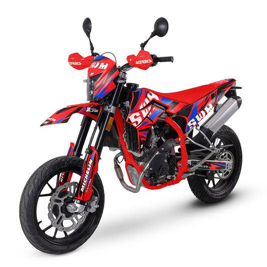 SWM SM125 R - SM500 R FULL GRAPHICS KIT ''SHRED RED'' DESIGN
