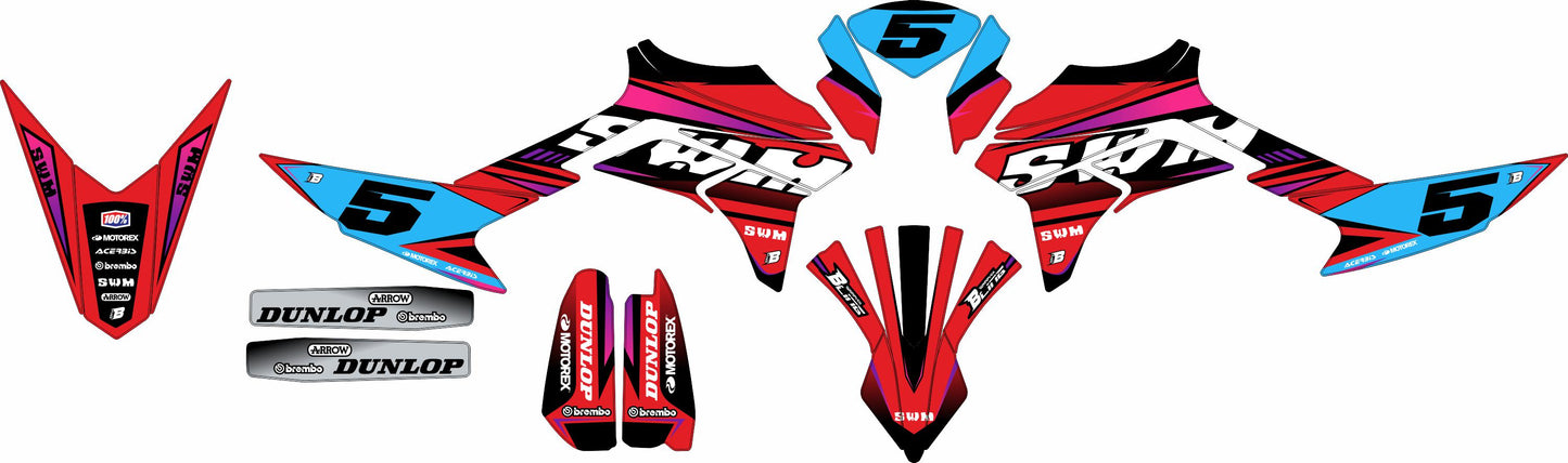 SWM SM125 R - SM500 R FULL GRAPHICS KIT ''TRANCED'' DESIGN