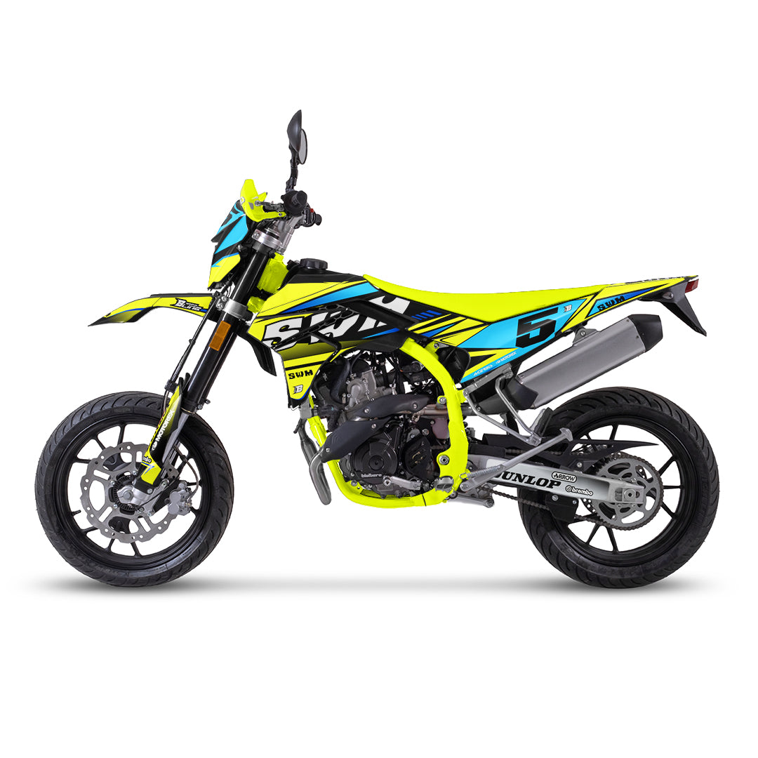SWM SM125 R - SM500 R FULL GRAPHICS KIT ''TRANCED FLUO'' DESIGN