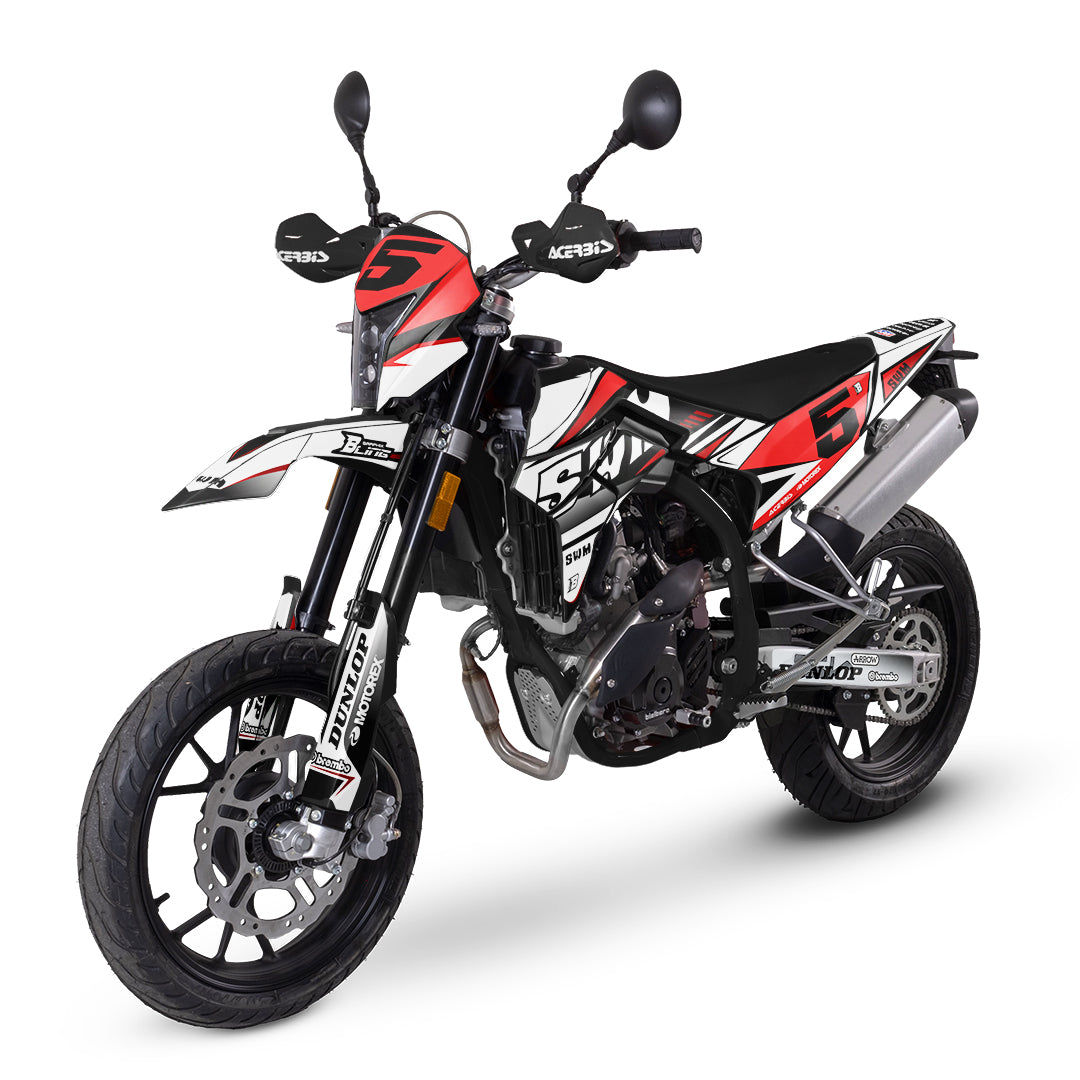 SWM SM125 R - SM500 R FULL GRAPHICS KIT ''TRANCED WHITE'' DESIGN