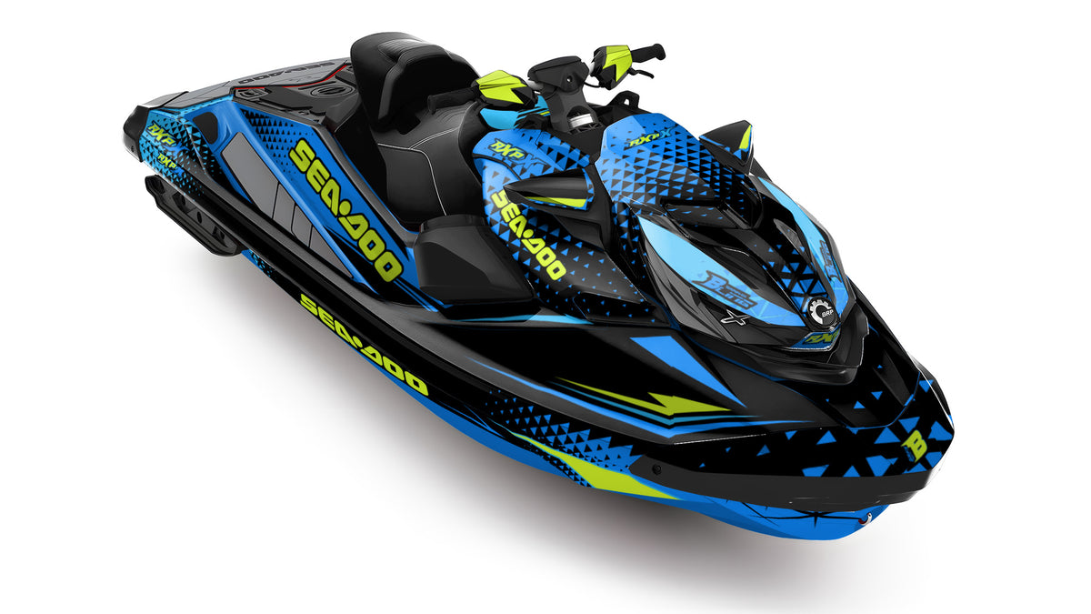 SEA-DOO RXP RXP-X 2021-2027 FULL GRAPHICS KIT "APEX BLUE" DESIGN