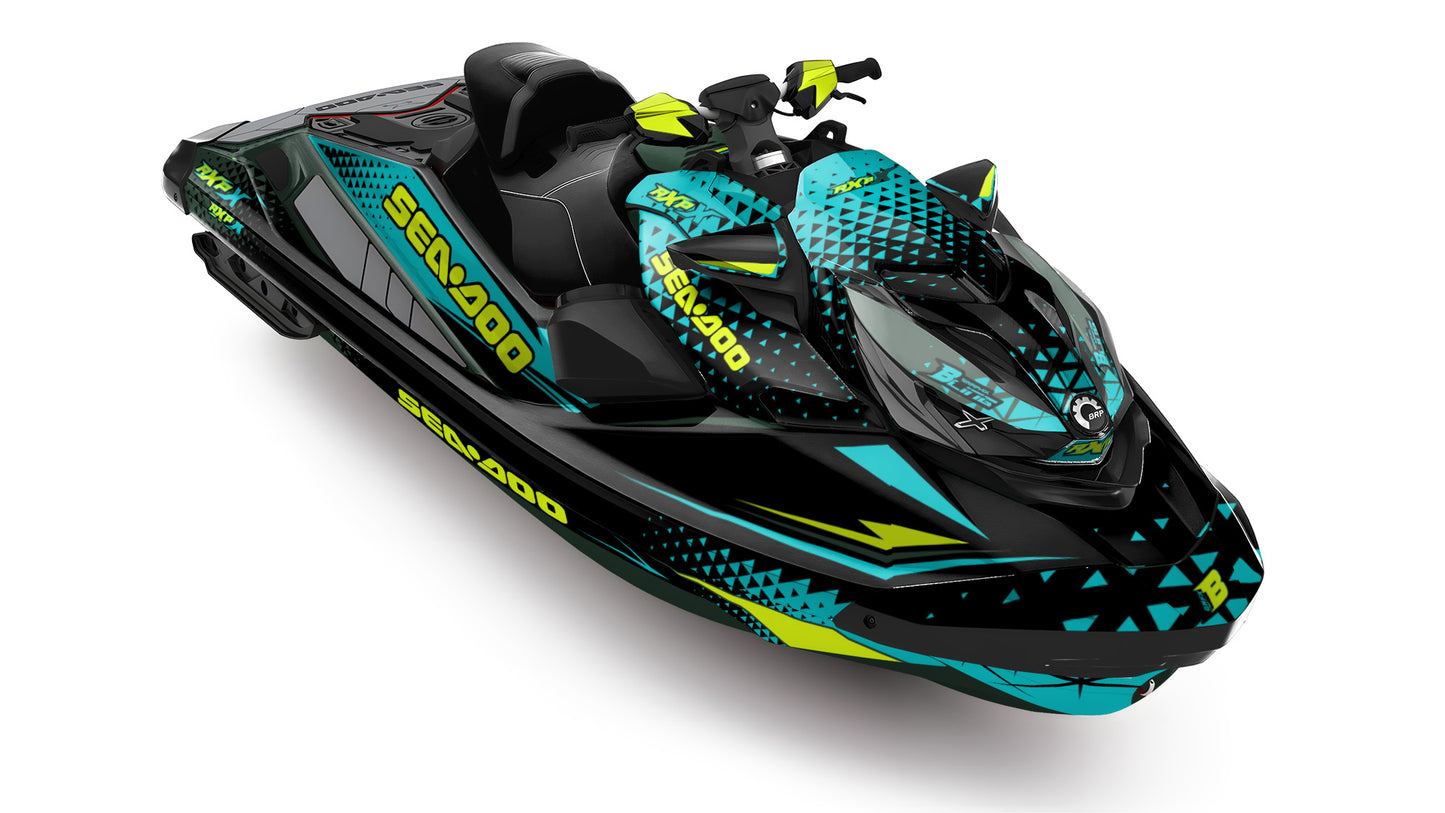SEA-DOO RXP RXP-X 2021-2027 FULL GRAPHICS KIT "APEX MINT" DESIGN