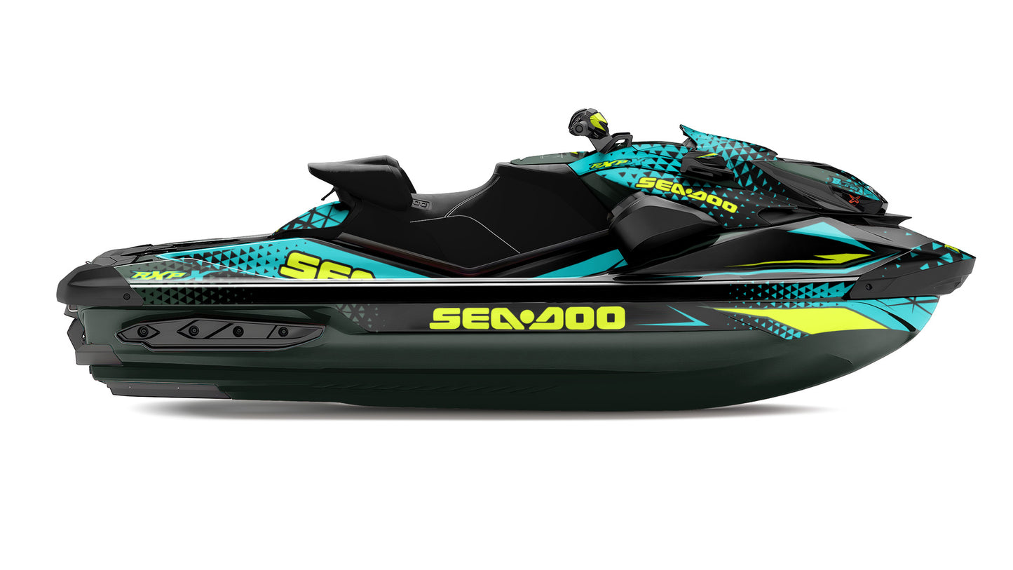 SEA-DOO RXP RXP-X 2021-2027 FULL GRAPHICS KIT "APEX MINT" DESIGN