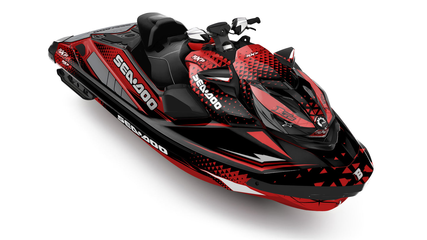 SEA-DOO RXP RXP-X 2021-2027 FULL GRAPHICS KIT "APEX RED" DESIGN
