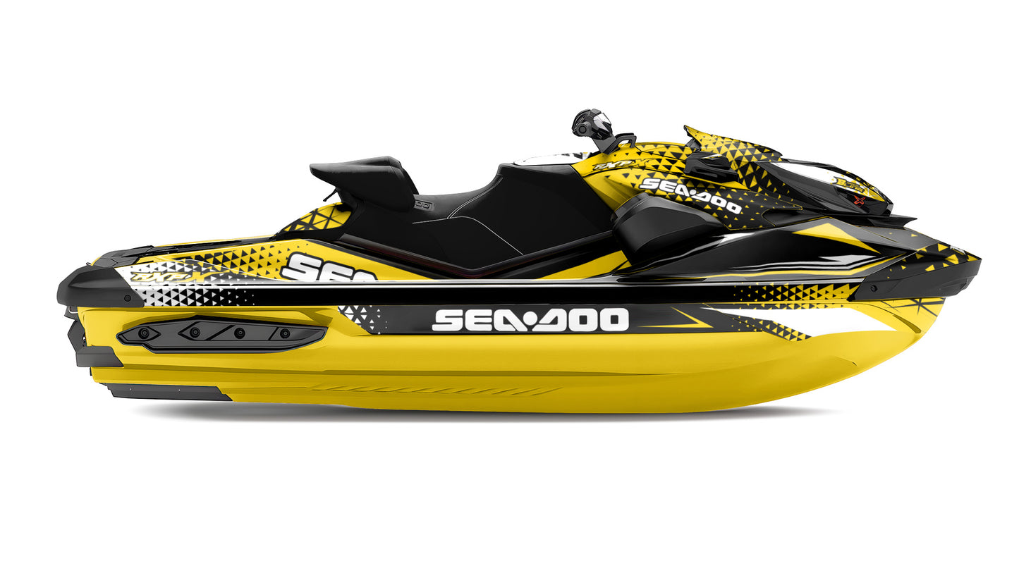 SEA-DOO RXP RXP-X 2021-2027 FULL GRAPHICS KIT "APEX YELLOW" DESIGN