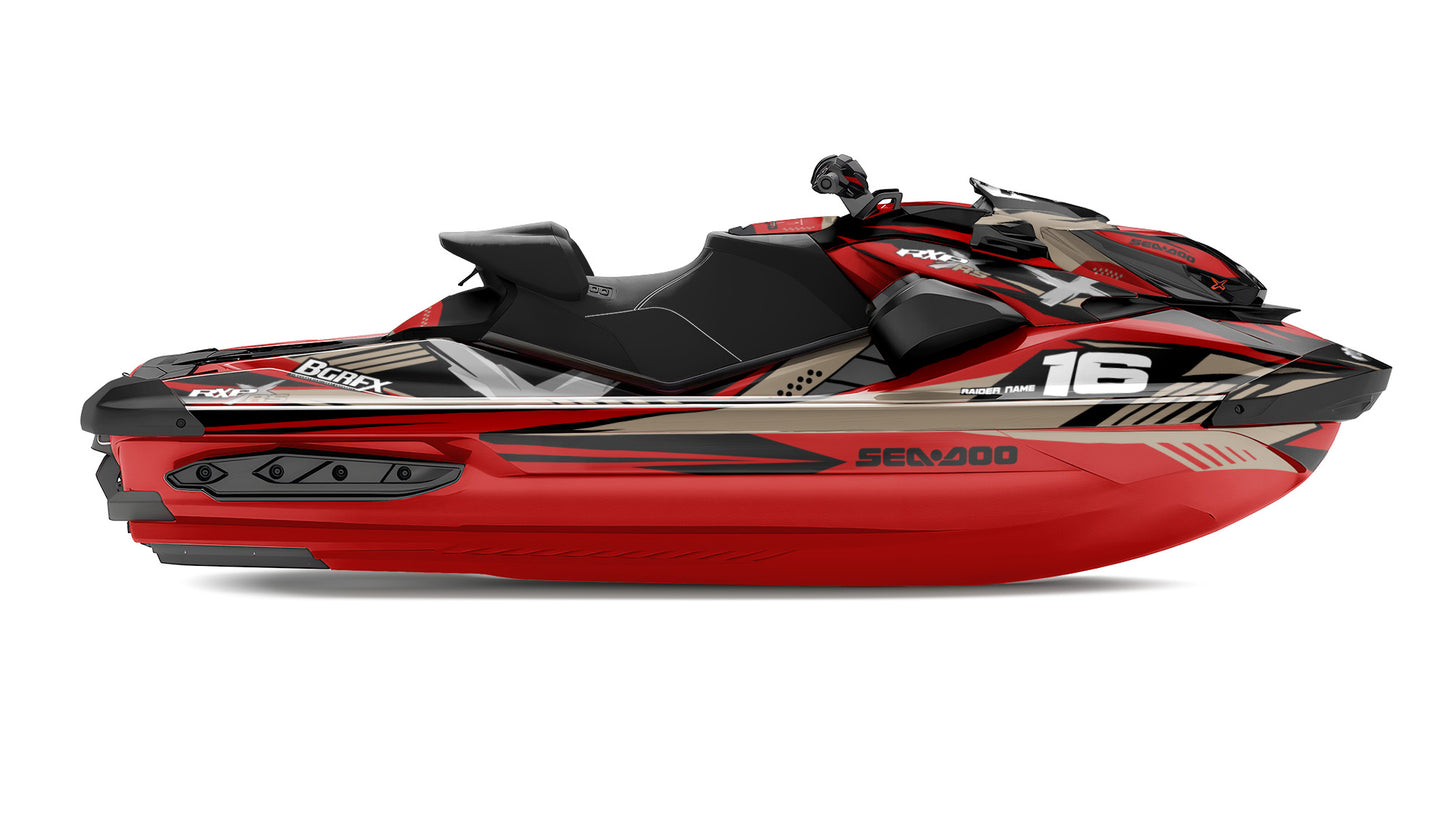SEA-DOO RXP RXP-X 2021-2027 FULL GRAPHICS KIT "RACED TAN" DESIGN
