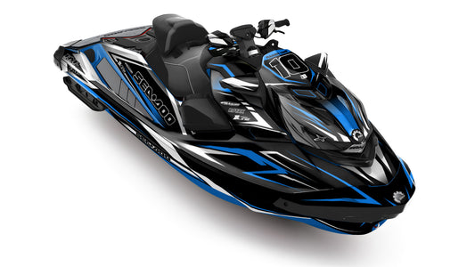 SEA-DOO RXP RXP-X 2021-2027 FULL GRAPHICS KIT "ATTACK BLUE" DESIGN