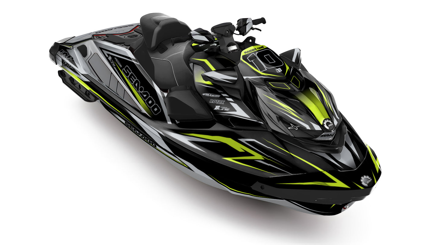 SEA-DOO RXP RXP-X 2021-2027 FULL GRAPHICS KIT "ATTACK GREY" DESIGN