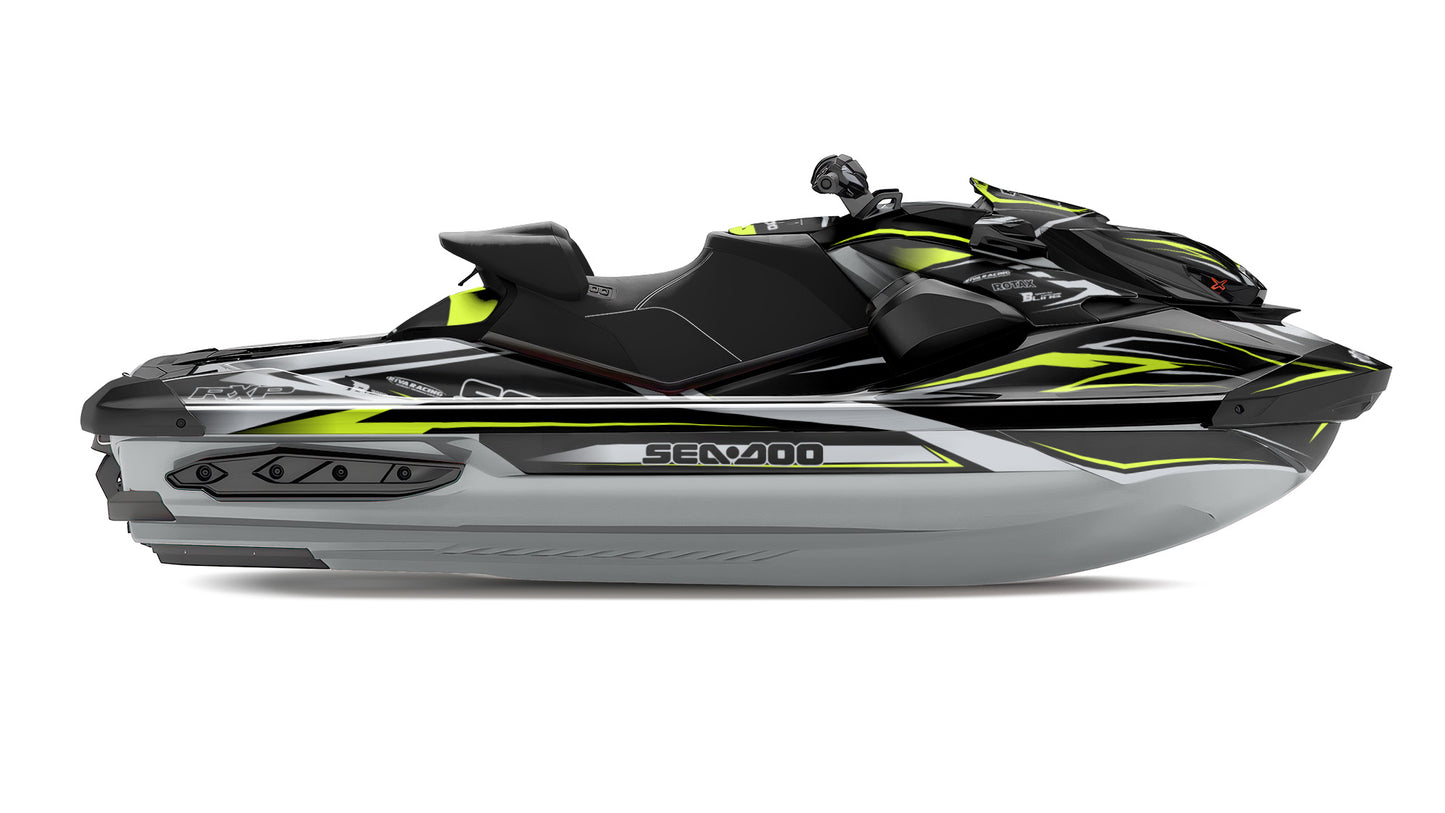 SEA-DOO RXP RXP-X 2021-2027 FULL GRAPHICS KIT "ATTACK GREY" DESIGN