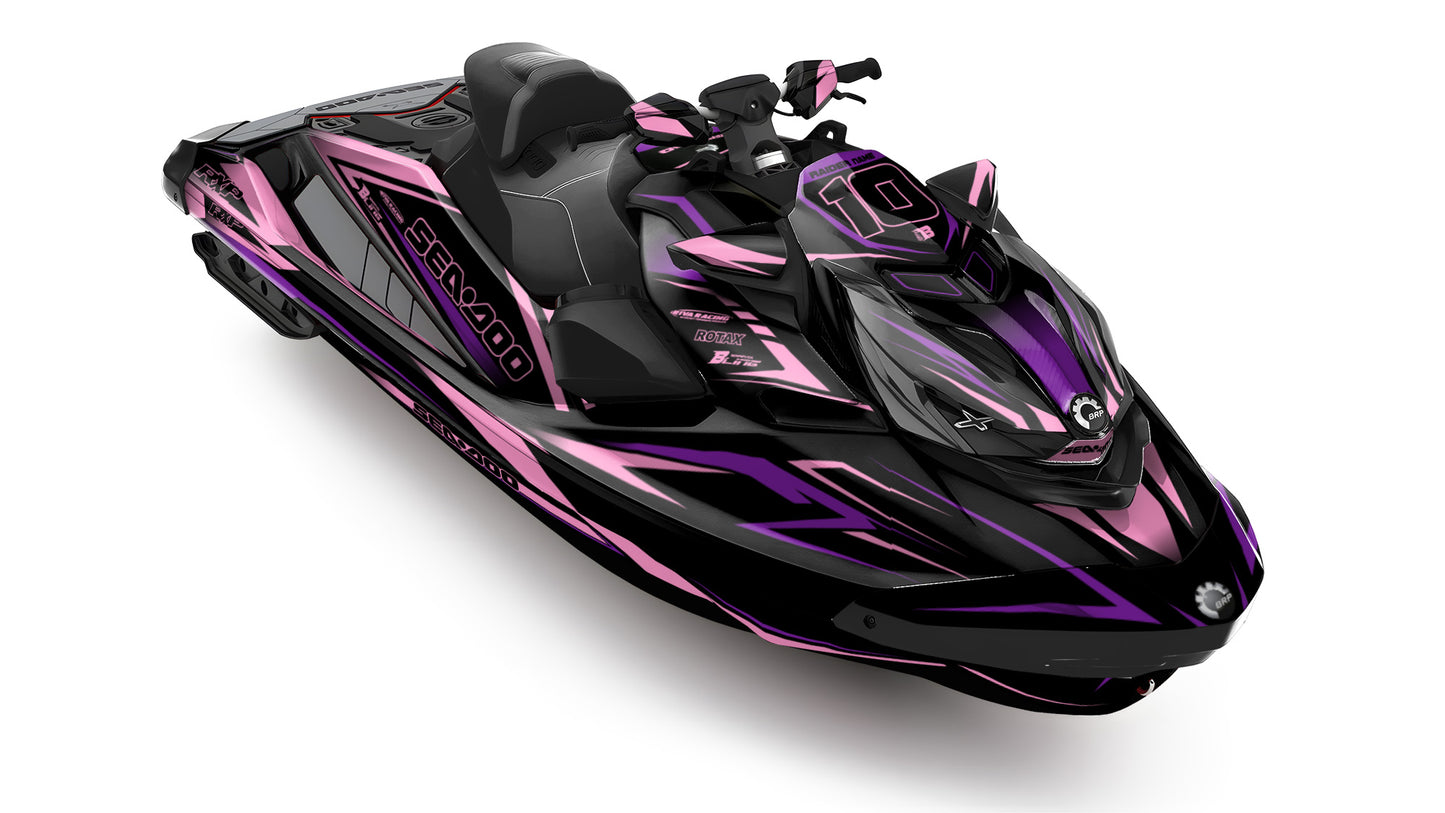 SEA-DOO RXP RXP-X 2021-2027 FULL GRAPHICS KIT "ATTACK PINK" DESIGN