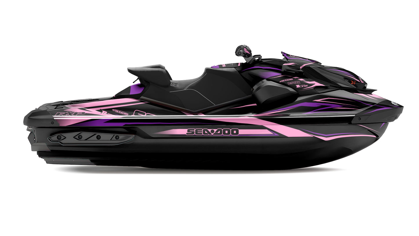 SEA-DOO RXP RXP-X 2021-2027 FULL GRAPHICS KIT "ATTACK PINK" DESIGN