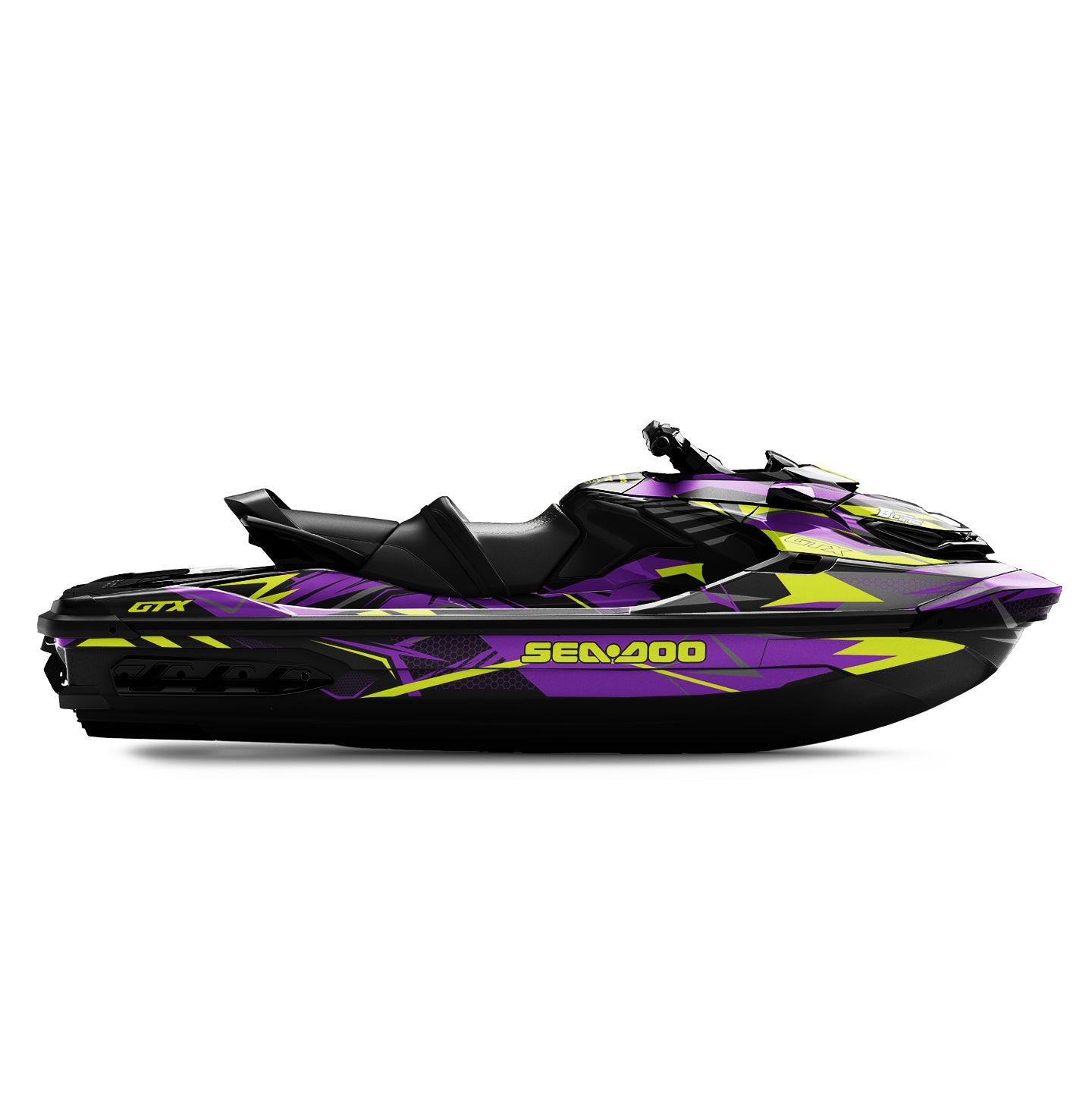 SEA-DOO RXT-GTX 2018-2026 FULL GRAPHICS KIT "FLUX PURPLE" DESIGN