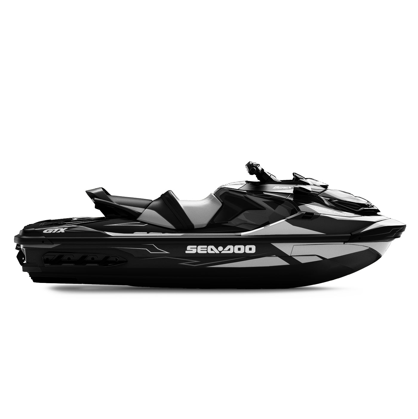 SEA-DOO RXT-GTX 2018-2026 FULL GRAPHICS KIT "IGNITE GREY" DESIGN