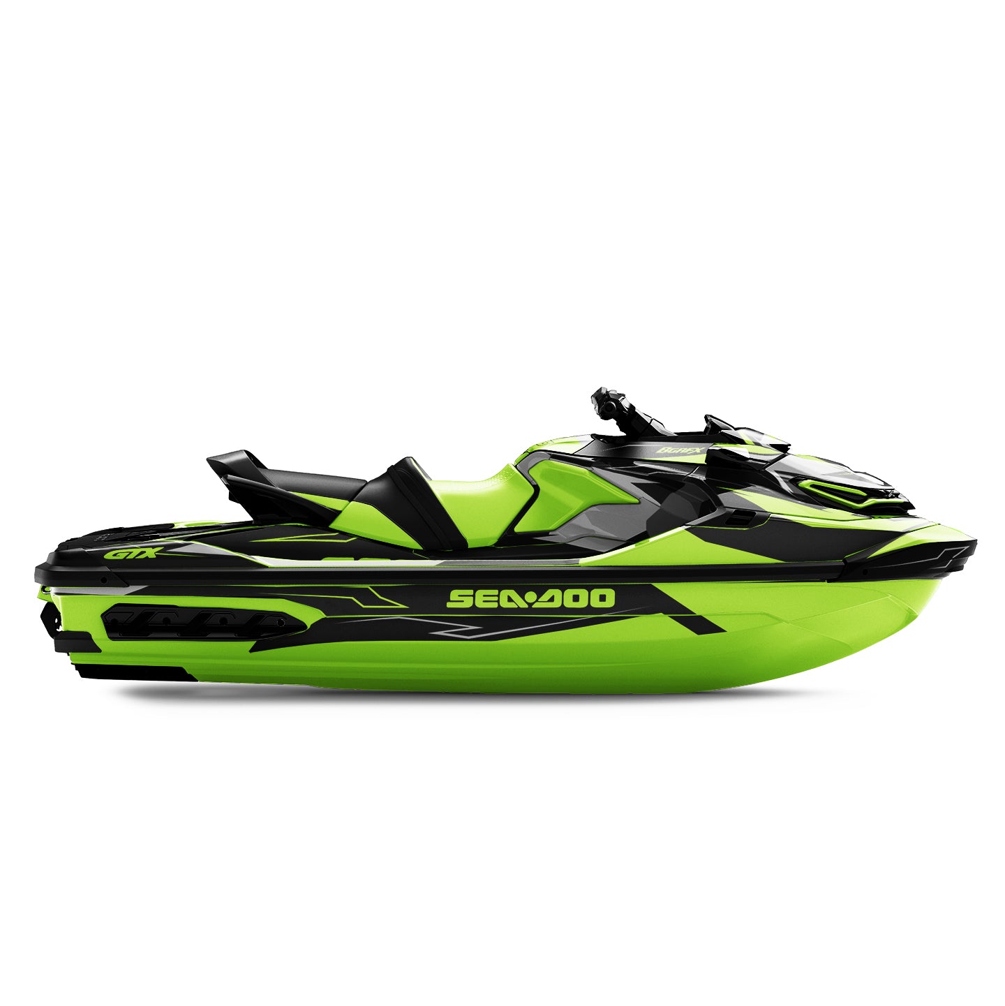 SEA-DOO RXT-GTX 2018-2026 FULL GRAPHICS KIT "IGNITE LIGHT GREEN" DESIGN