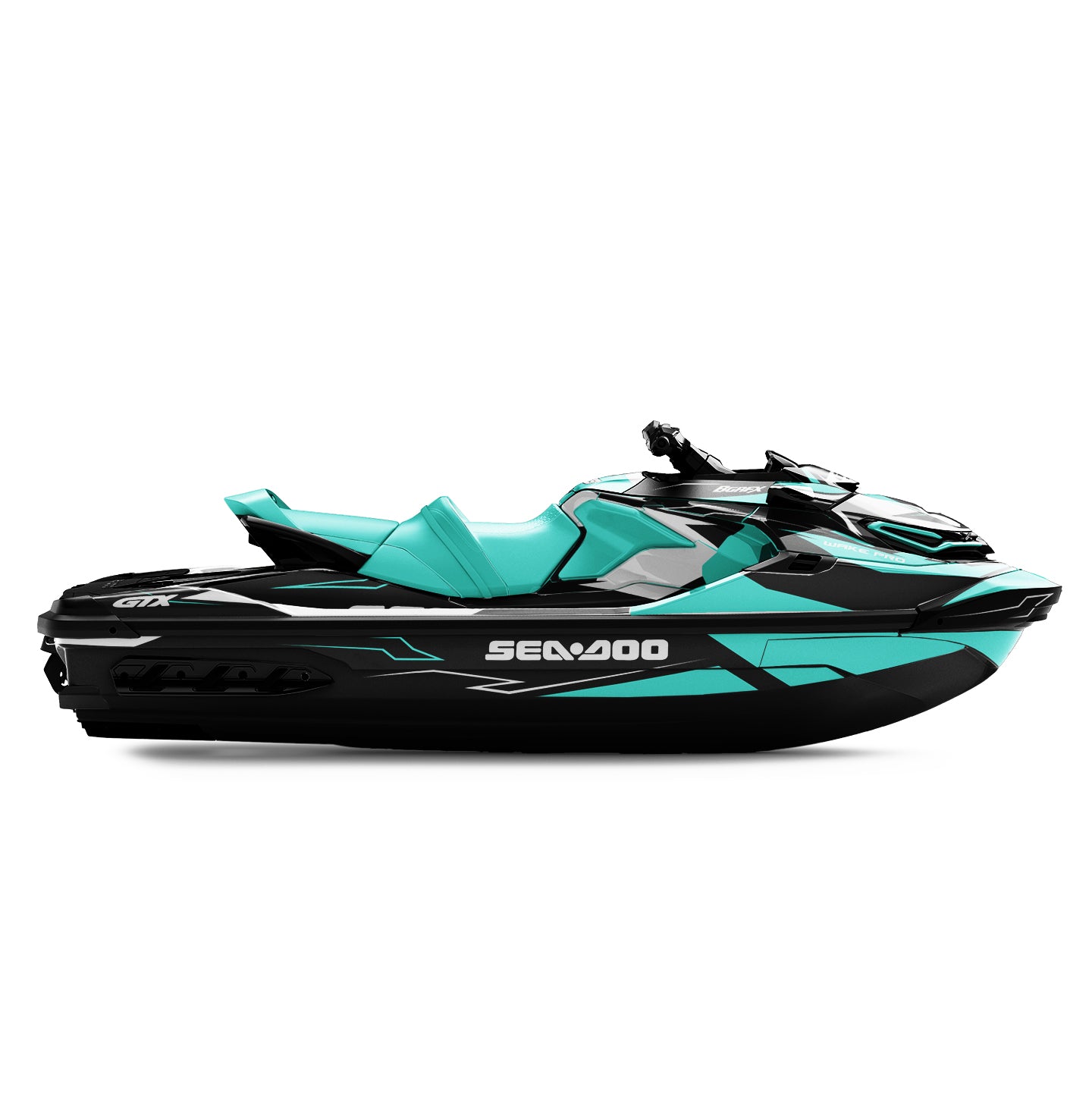 SEA-DOO RXT-GTX 2018-2026 FULL GRAPHICS KIT "IGNITE TURQUOISE" DESIGN