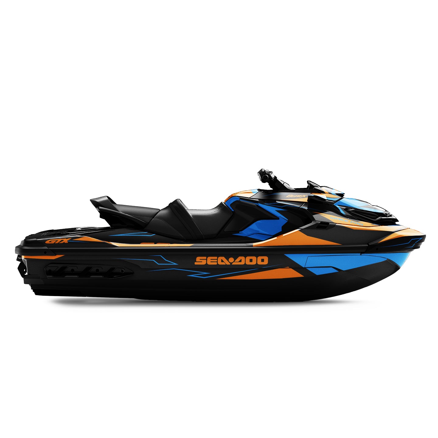 SEA-DOO RXT-GTX 2018-2026 FULL GRAPHICS KIT "IGNITE ORANGE" DESIGN