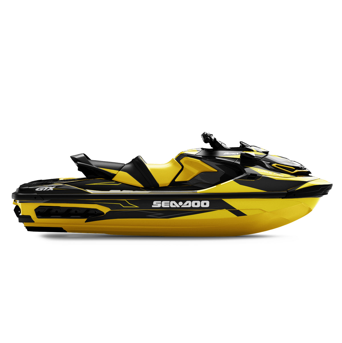 SEA-DOO RXT-GTX 2018-2026 FULL GRAPHICS KIT "IGNITE YELLOW" DESIGN