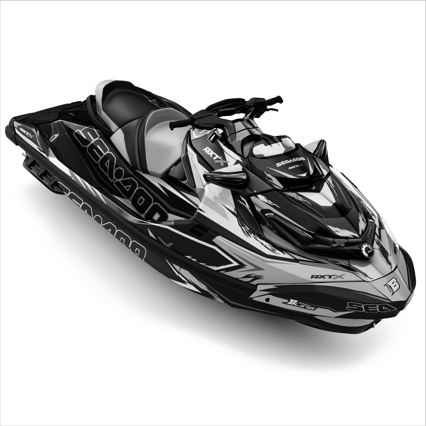 SEA-DOO RXT-GTX 2018-2026 FULL GRAPHICS KIT "RIFT GREY" DESIGN