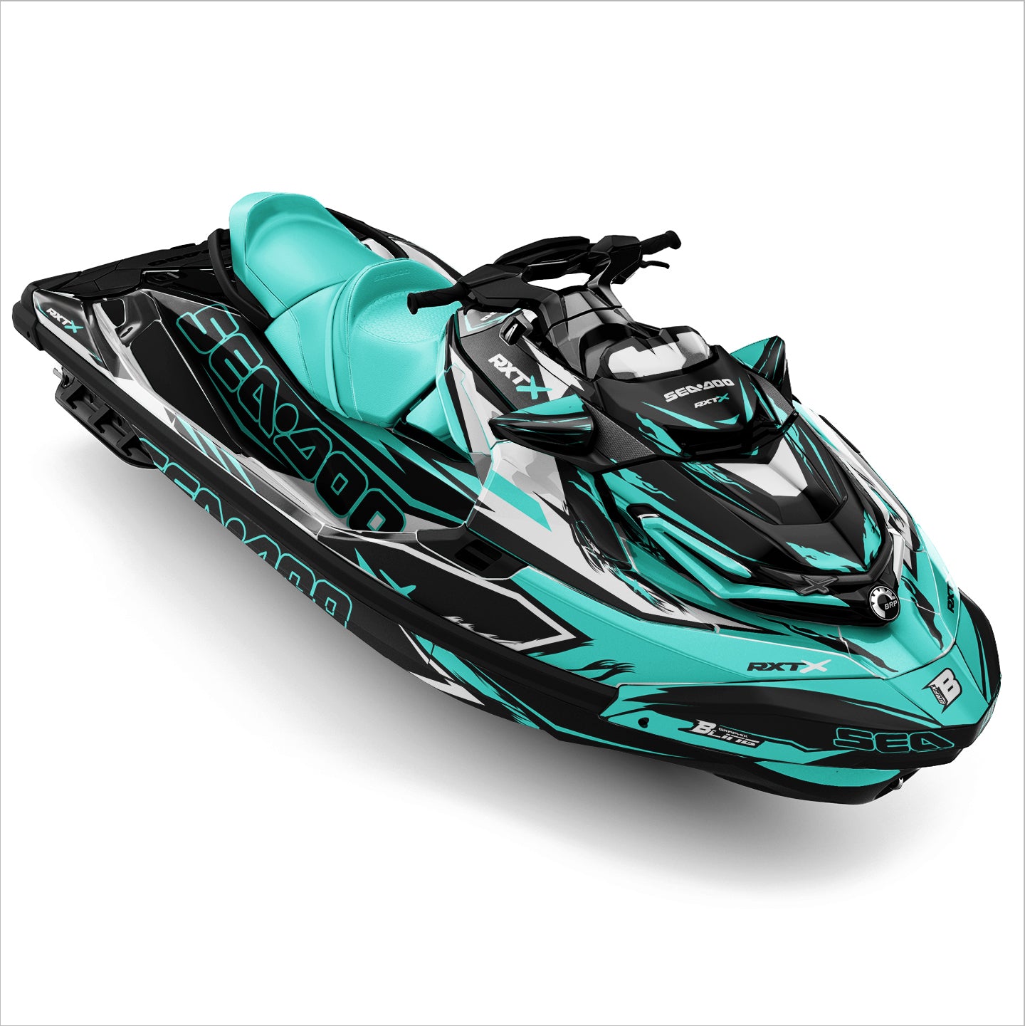 SEA-DOO RXT-GTX 2018-2026 FULL GRAPHICS KIT "RIFT TURQUOISE" DESIGN
