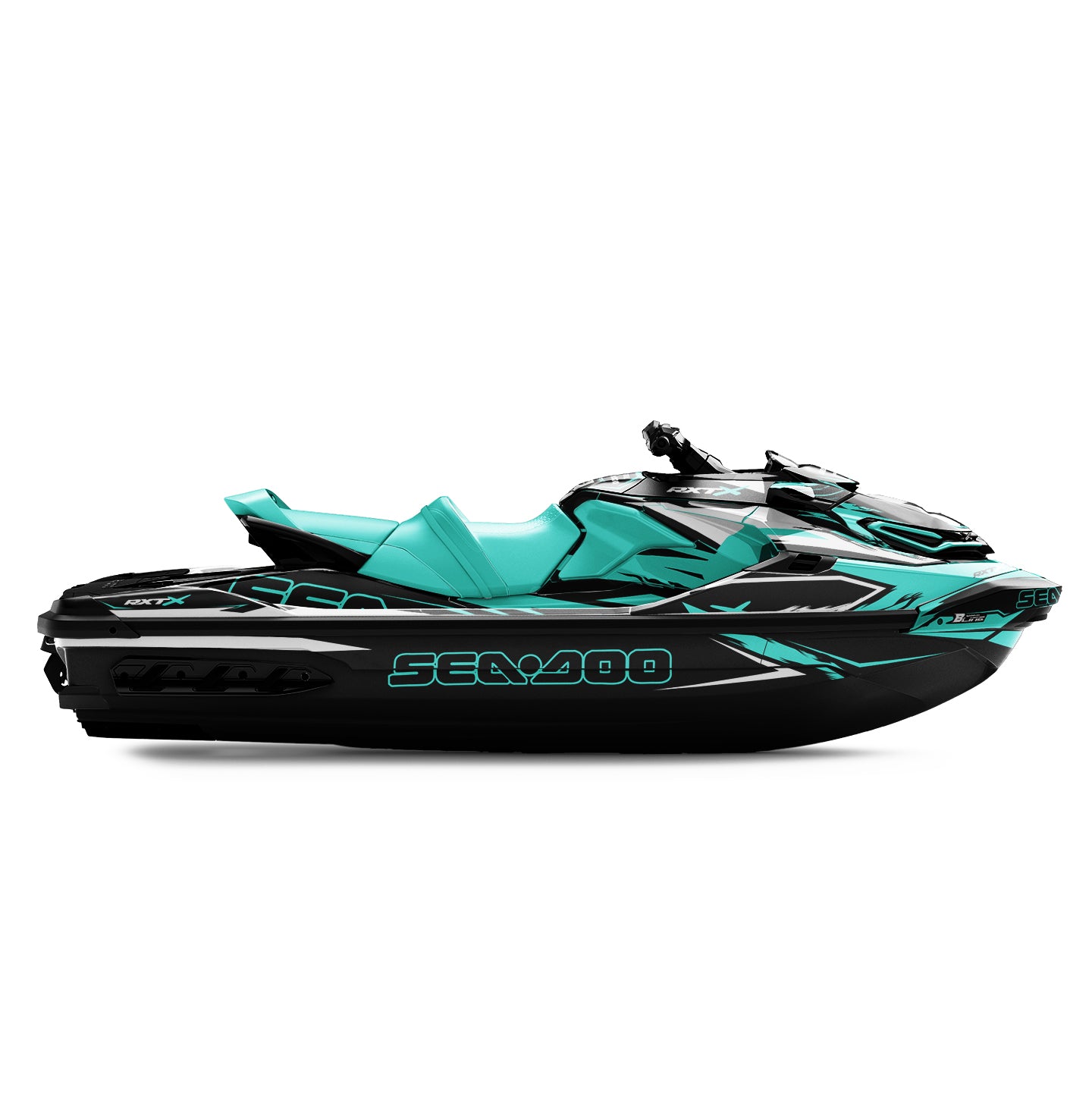 SEA-DOO RXT-GTX 2018-2026 FULL GRAPHICS KIT "RIFT TURQUOISE" DESIGN