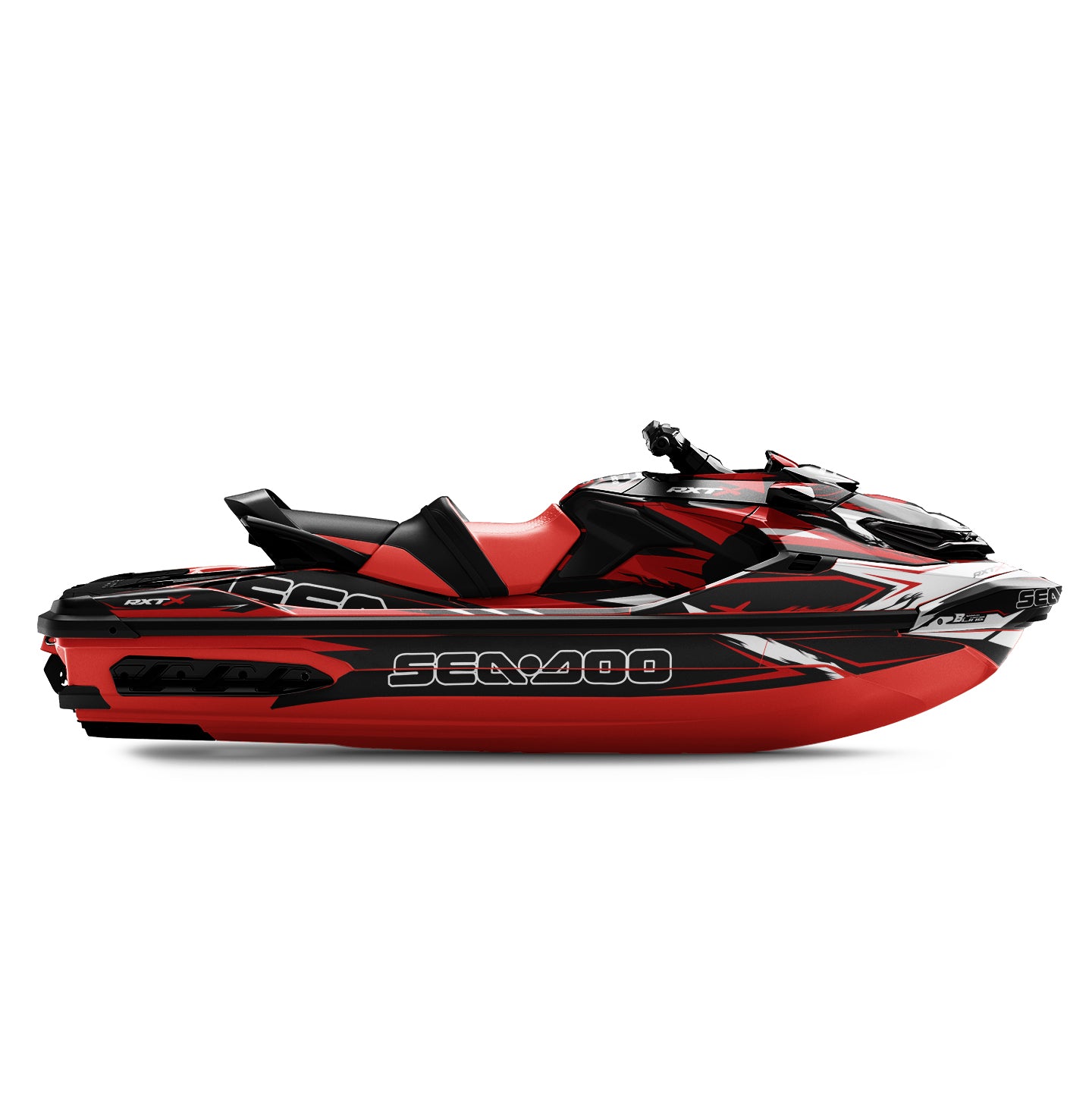SEA-DOO RXT-GTX 2018-2026 FULL GRAPHICS KIT "RIFT RED" DESIGN