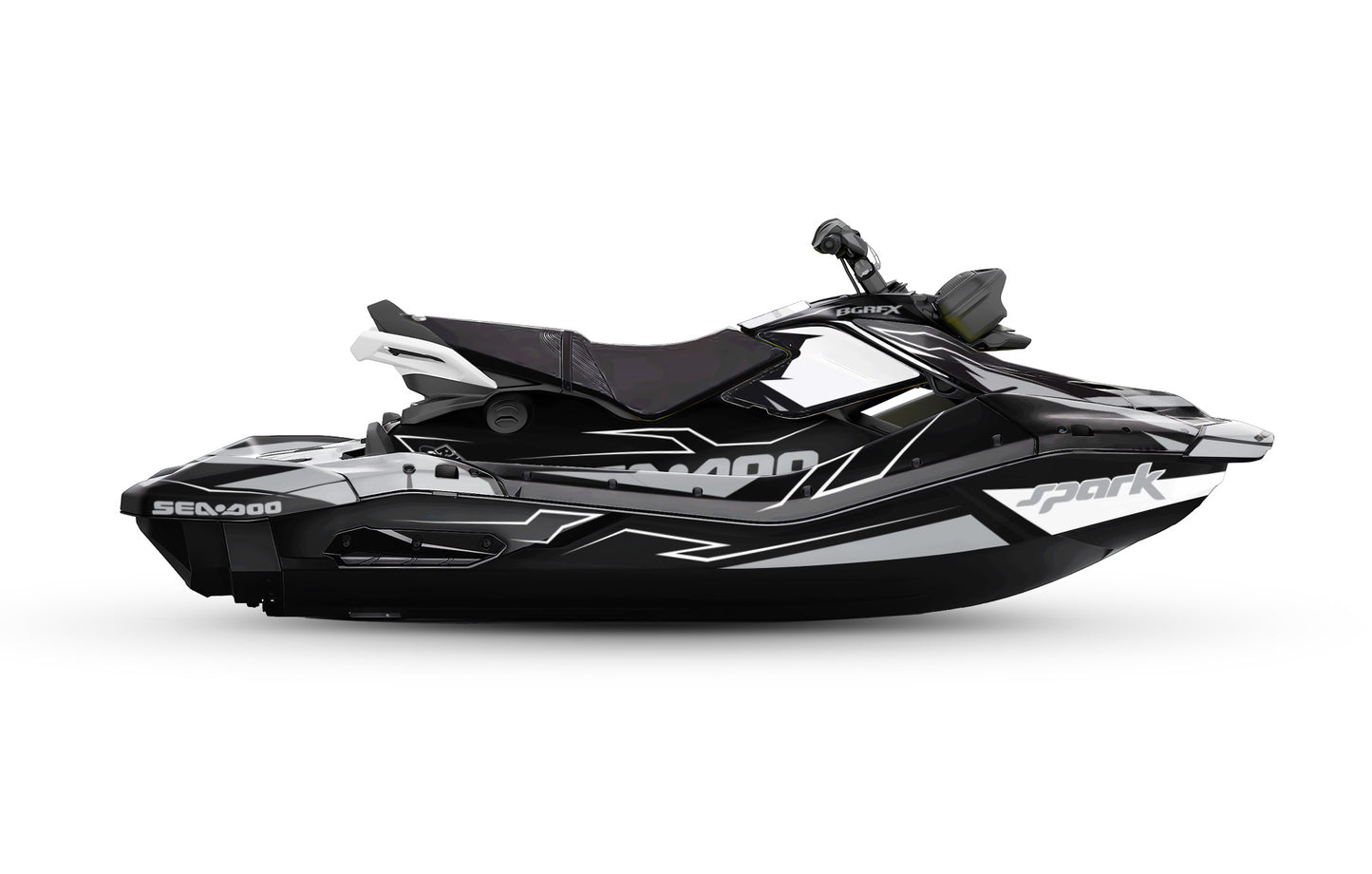 SEA-DOO SPARK TRIXX 2024 FULL GRAPHICS KIT "TUNED GREY" DESIGN