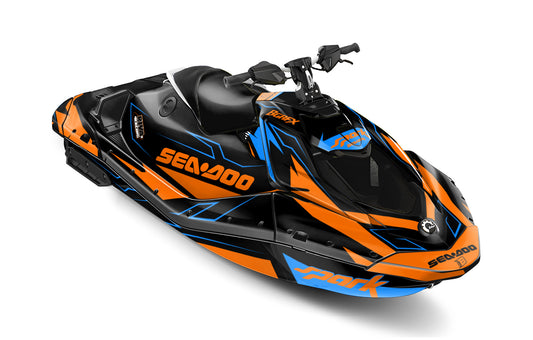 SEA-DOO SPARK TRIXX 2024 FULL GRAPHICS KIT "TUNED ORANGE" DESIGN