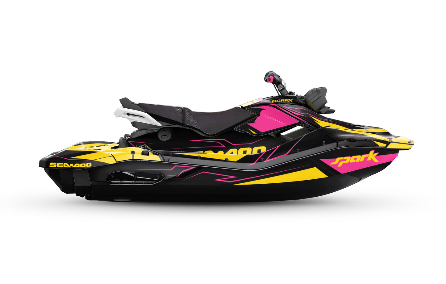 SEA-DOO SPARK TRIXX 2024 FULL GRAPHICS KIT "TUNED YELLOW" DESIGN