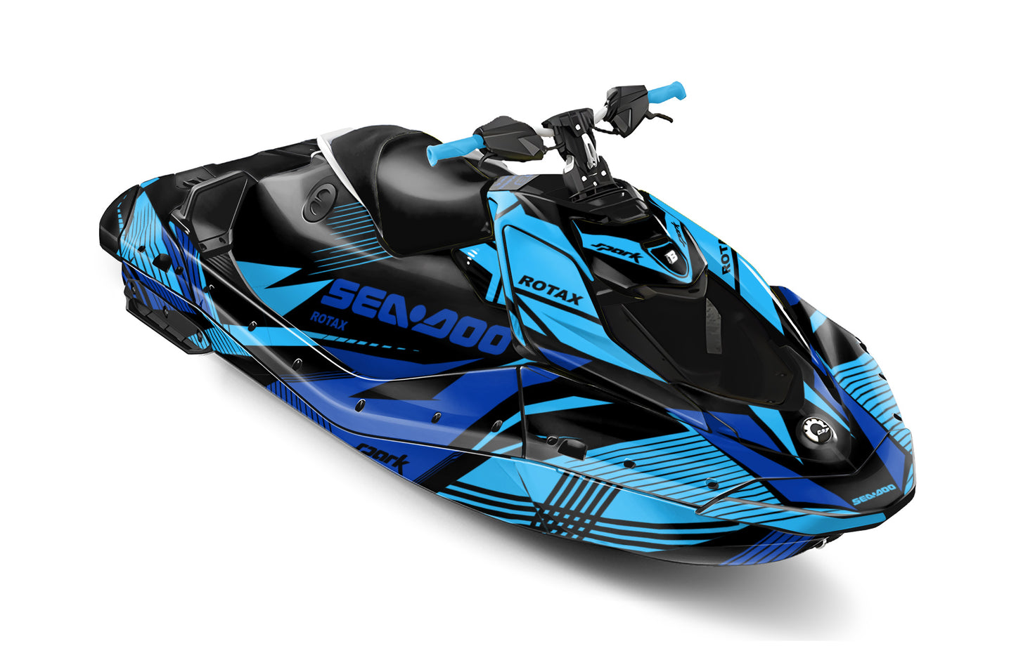 SEA-DOO SPARK TRIXX 2024 FULL GRAPHICS KIT "LINED BLUE" DESIGN