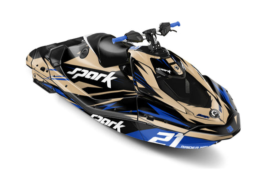 SEA-DOO SPARK TRIXX 2024 FULL GRAPHICS KIT "ATTACK TAN" DESIGN