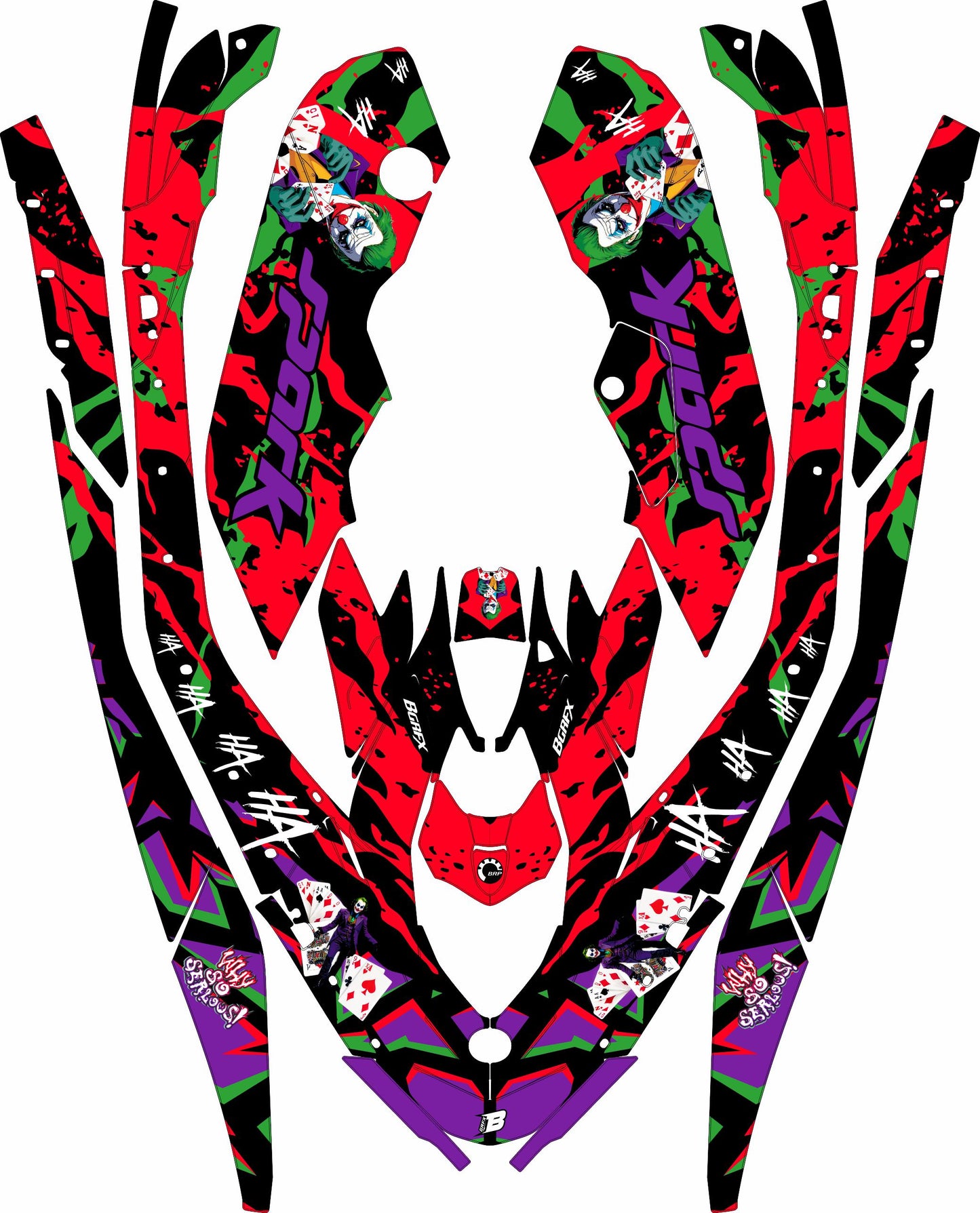 SEA-DOO SPARK TRIXX 2024 FULL GRAPHICS KIT "JOKER" DESIGN