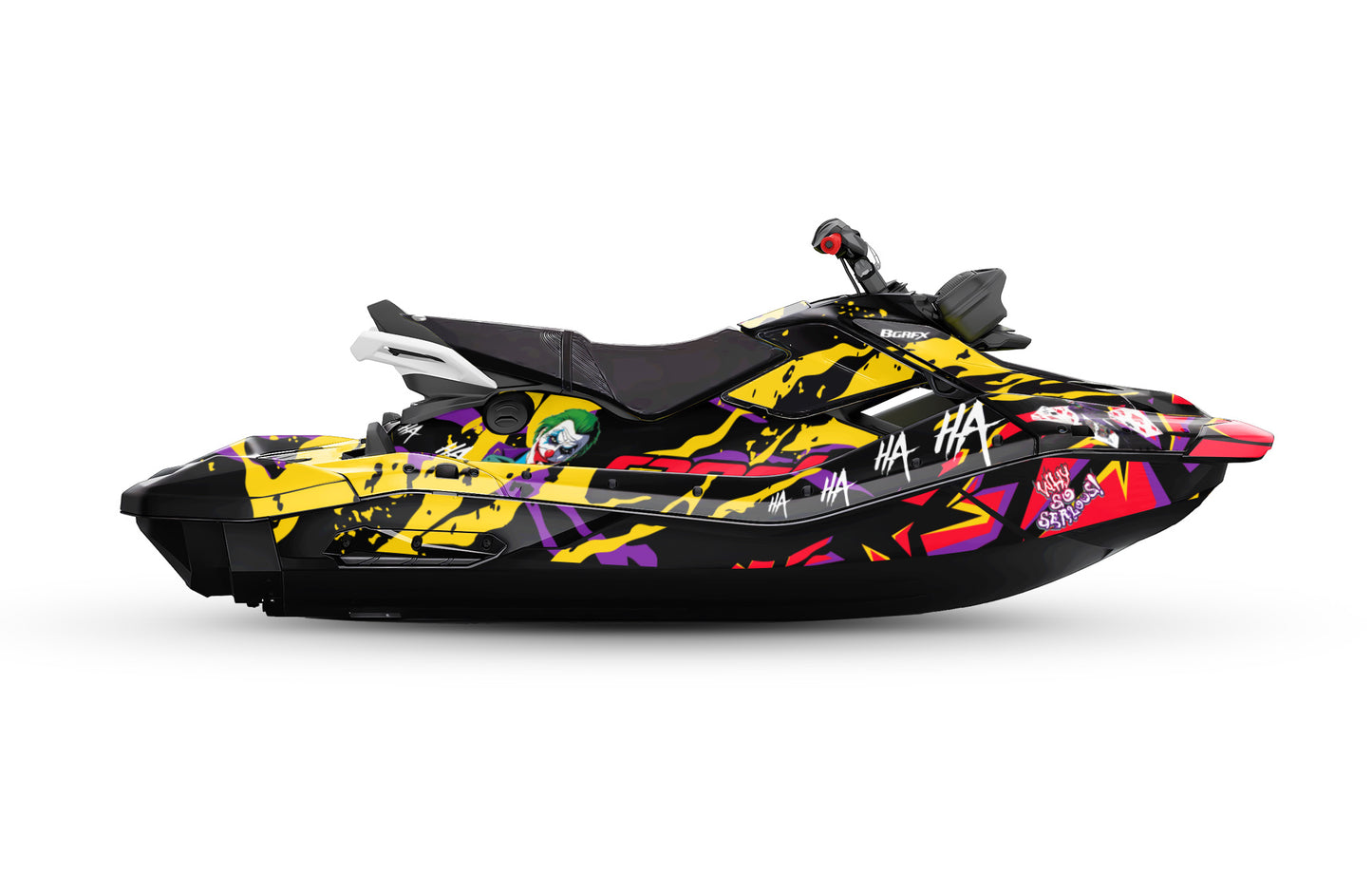 SEA-DOO SPARK TRIXX 2024 FULL GRAPHICS KIT "JOKER YELLOW" DESIGN