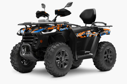 SEGWAY SNARLER AT5 FULL GRAPHICS KIT "ARMY V1 ORANGE" DESIGN