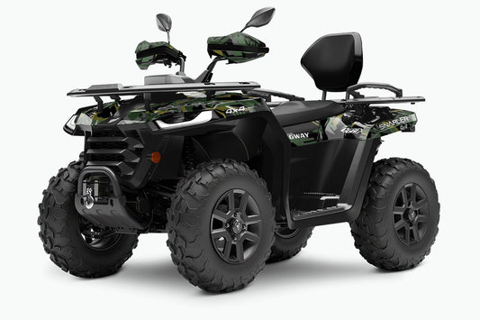 SEGWAY SNARLER AT5 FULL GRAPHICS KIT "TRANCED GREEN" DESIGN