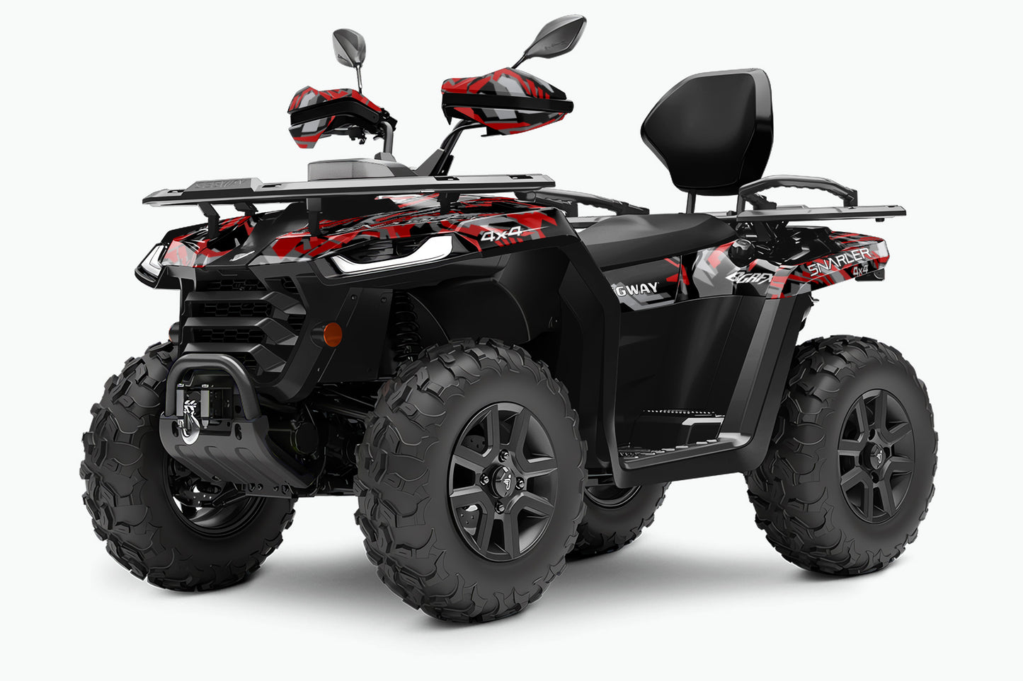 SEGWAY SNARLER AT5 FULL GRAPHICS KIT "TRANCED RED" DESIGN