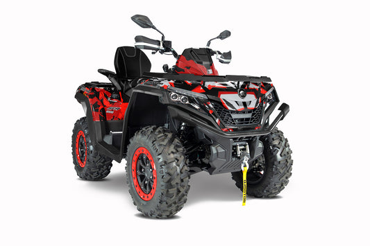 QJMOTOR SFA 1000 / 600 FULL GRAPHICS KIT ''CAMED RED'' DESIGN