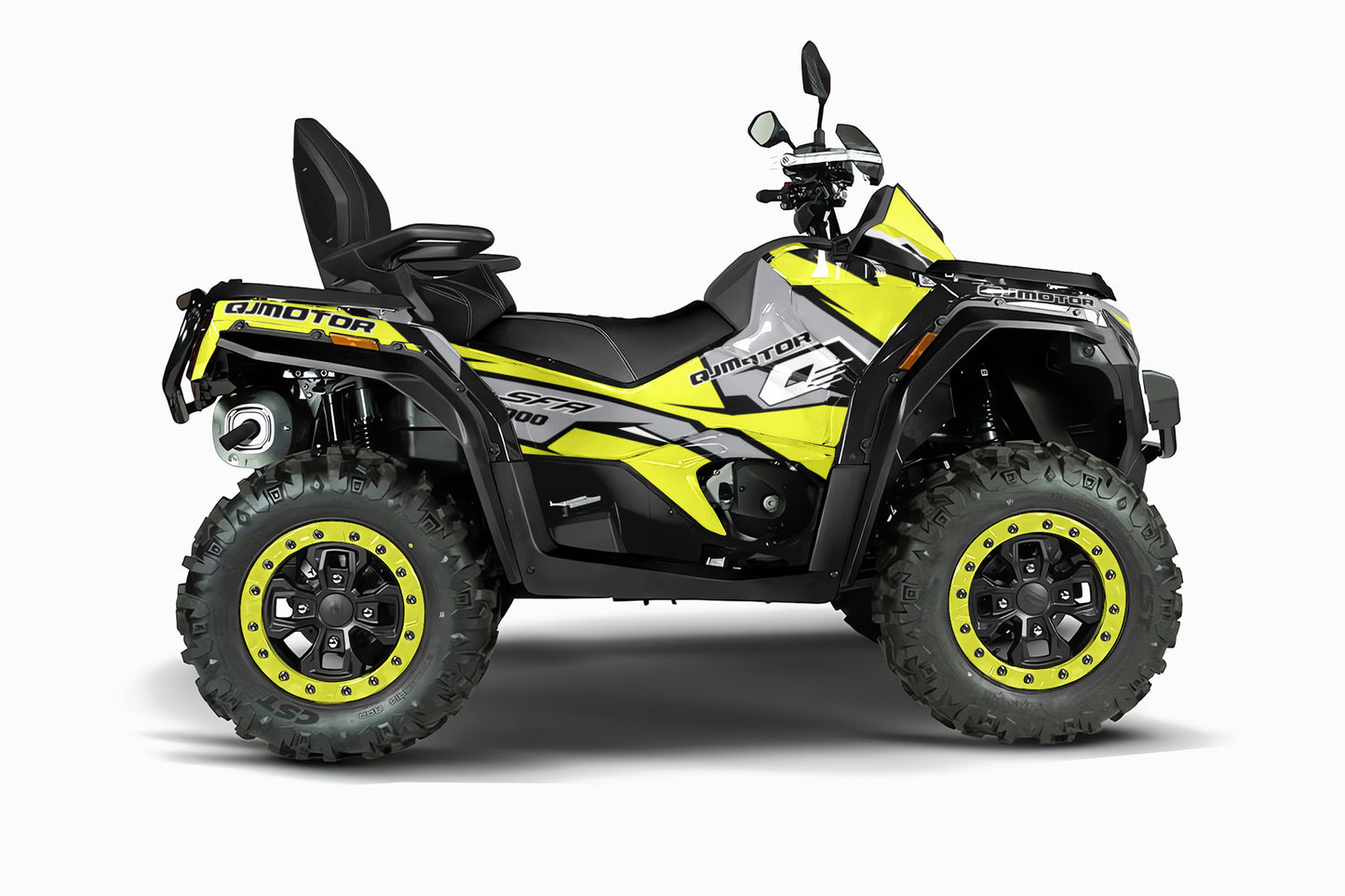 QJMOTOR SFA 1000 / 600 FULL GRAPHICS KIT ''RACED LIME GREEN'' DESIGN