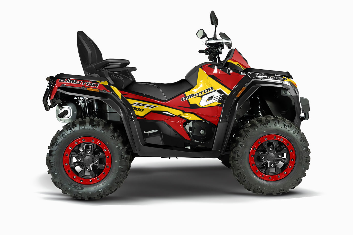 QJMOTOR SFA 1000 / 600 FULL GRAPHICS KIT ''RACED YELLOW'' DESIGN