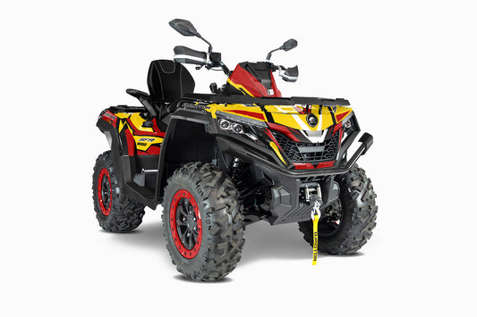 QJMOTOR SFA 1000 / 600 FULL GRAPHICS KIT ''RACED YELLOW'' DESIGN