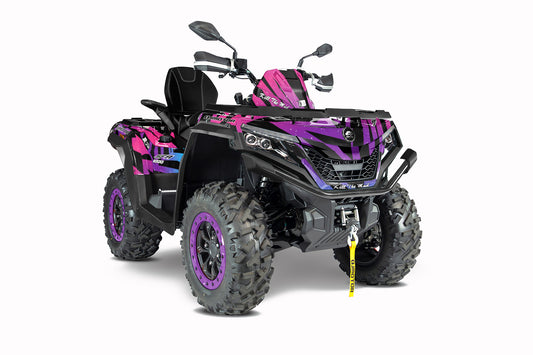 QJMOTOR SFA 1000 / 600 FULL GRAPHICS KIT ''ZEBRA PINK'' DESIGN